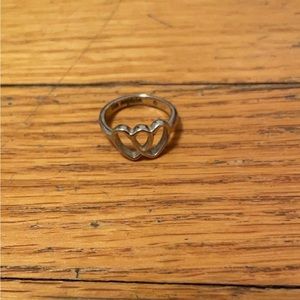 Lia Sophia Dual Heart Ring - Size 6